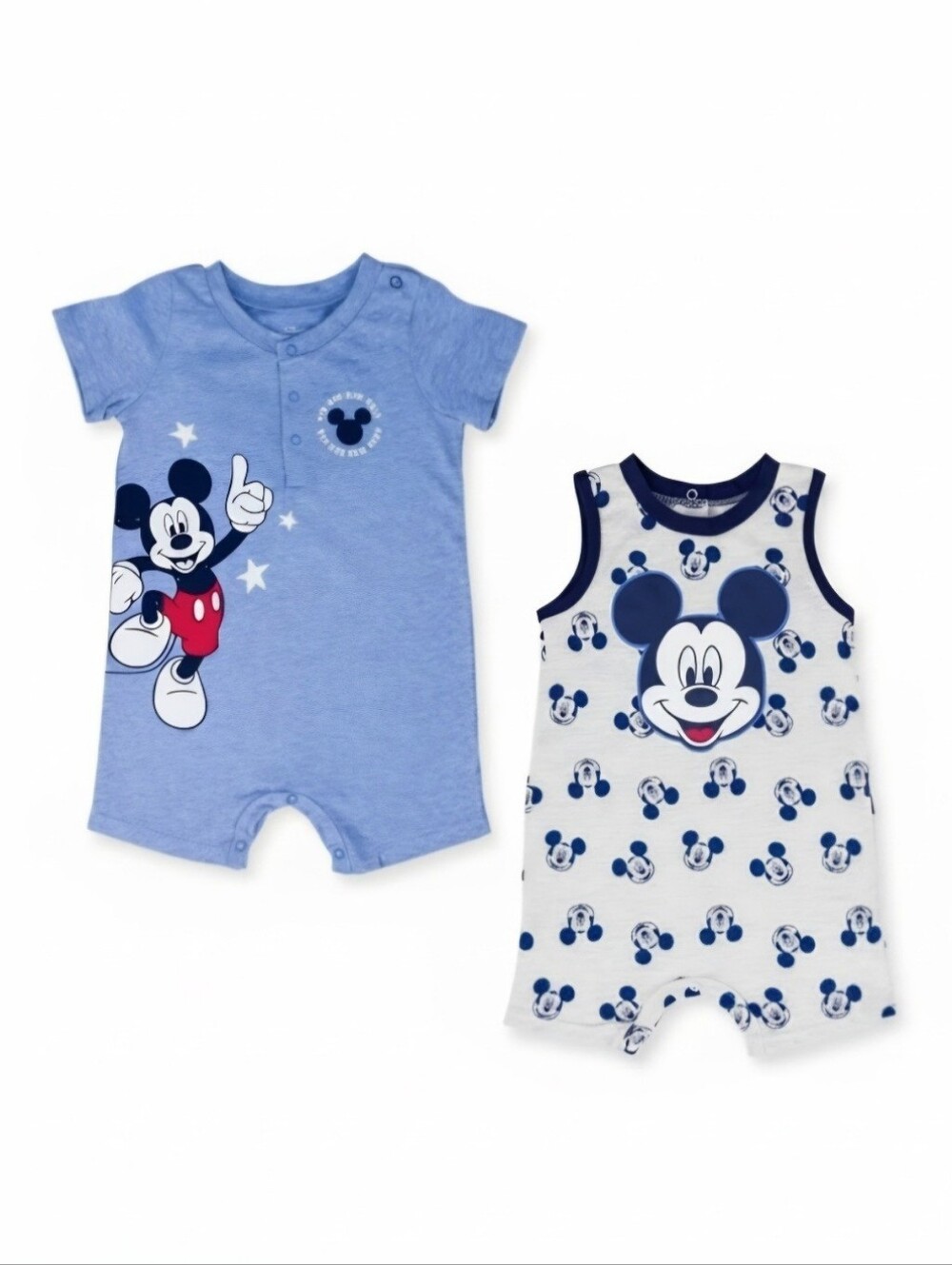Disney Baby Mickey Mouse Bodysuit 2-Pack 3-6M Short Sleeve & Tank Romper NWT